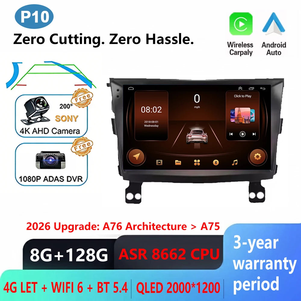 Android 16 Carplay Auto Car Radio For SsangYong Tivoli 2015 - 2022 Multimedia Player Auto Radio GPS Navigation TV Head Unit