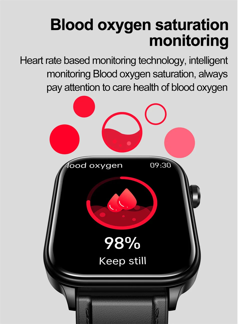 2026 New Al Science Diagnosis Blood Lipids Uric Acid Blood Oxygen Smart Watch Men ECG+PPG Voice Bluetooth Call Health Smartwatch