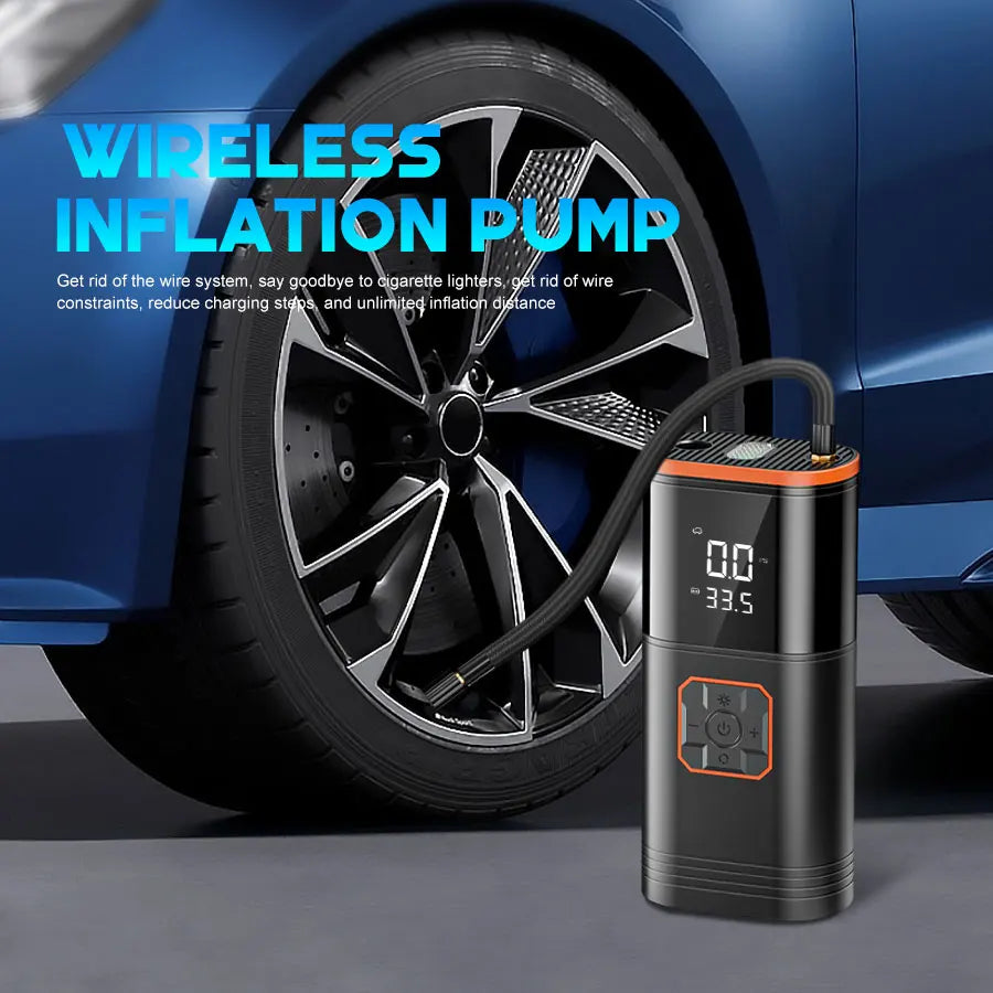 BELIBUY Portable Air Compressor 150 PSI Car Tyre Inflator Dual-Cylinder Design for All Vehicles Outdoor Tyre Emergency Use