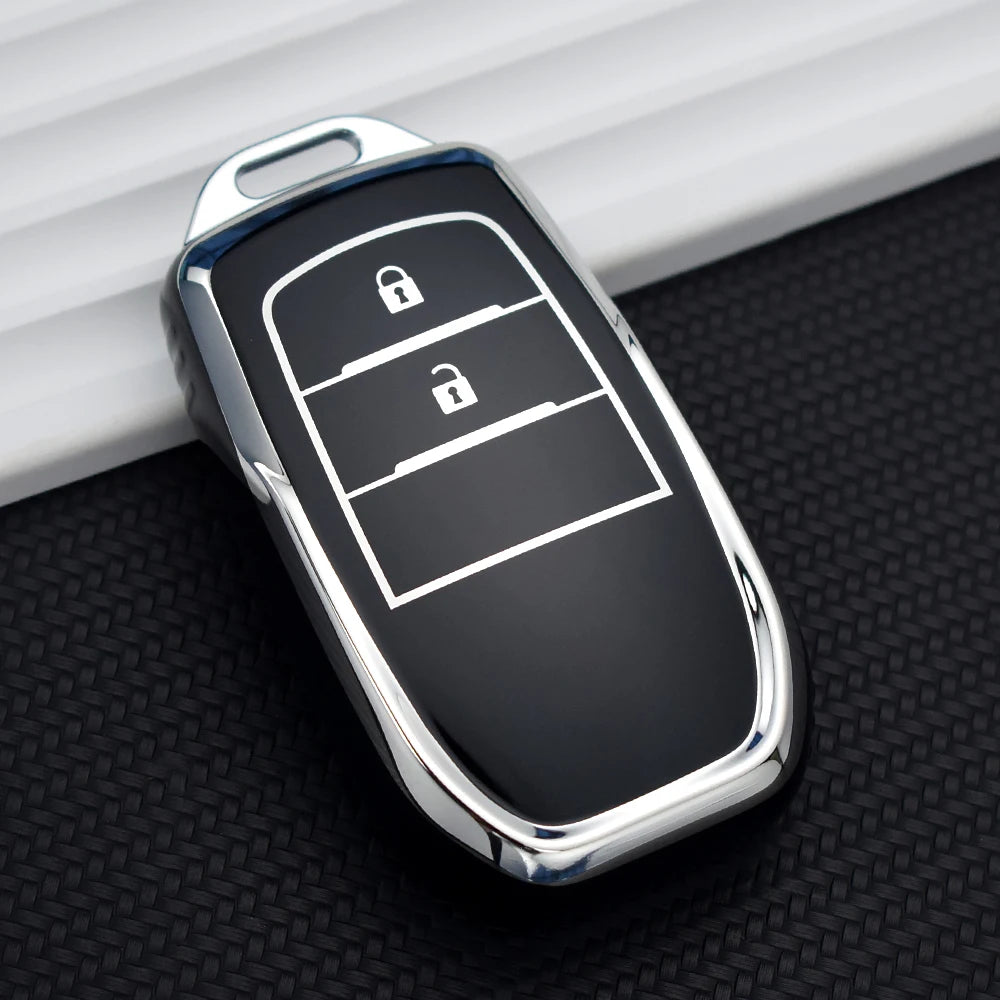 Anti-Scratch TPU Car Key Case For Toyota Yaris Cross Hilux Innova Fortuner Camry Land Cruiser 200 300 Prado Crown TLK 200 Cover