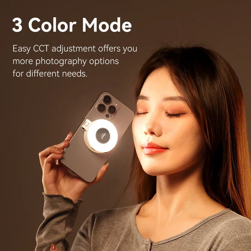 Original Ulanzi LM19 MagSafe Fill Light CRI 95+ Bi Color Flip for Vlog Livestream Photograph Magnetic Mobile Phones Compatible