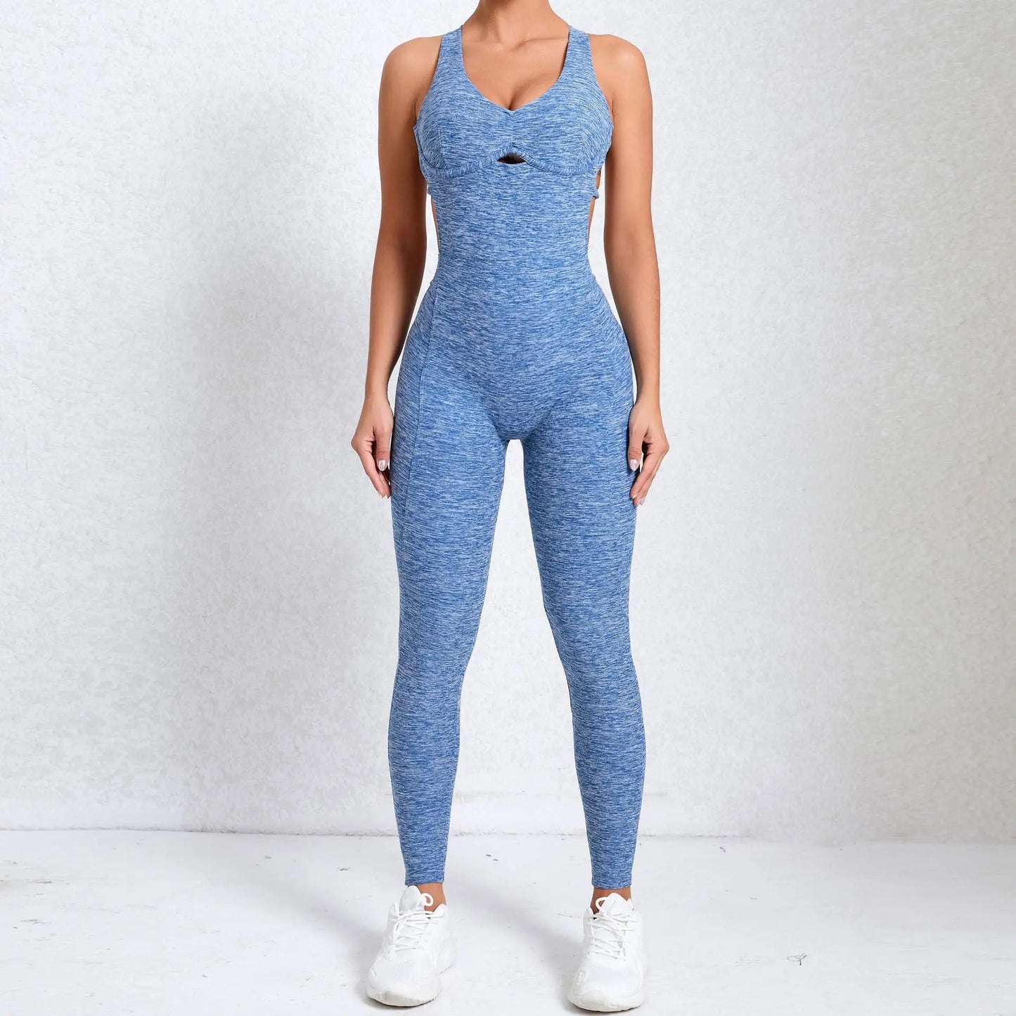 Women's Padded Yoga Set — Sports Bra & Shorts Workout Romper