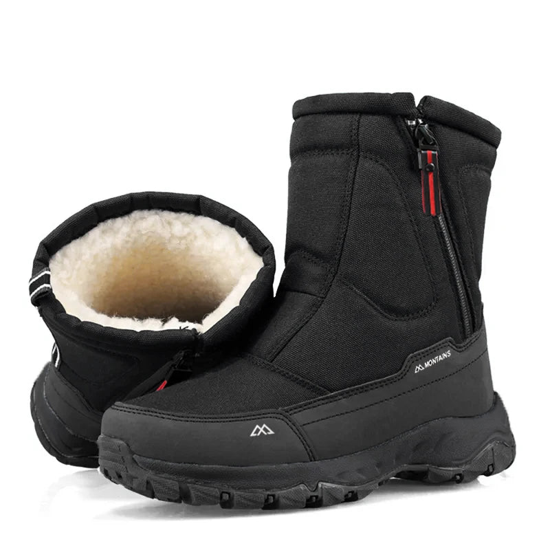 Men's Winter Waterproof, Anti-Slip, Windproof, Warm and Breathable Outdoor Comfortable Snow Boots