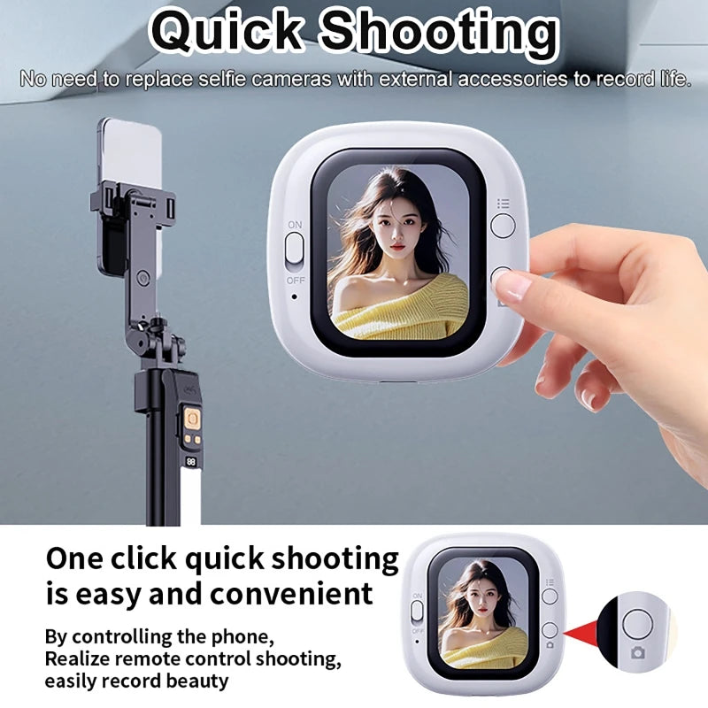 Phone Vlog Selfie Monitor Screen Magnetic Smartphone Rear Camera Selfies Vlogging Live Selfie Screen for iPhone Android