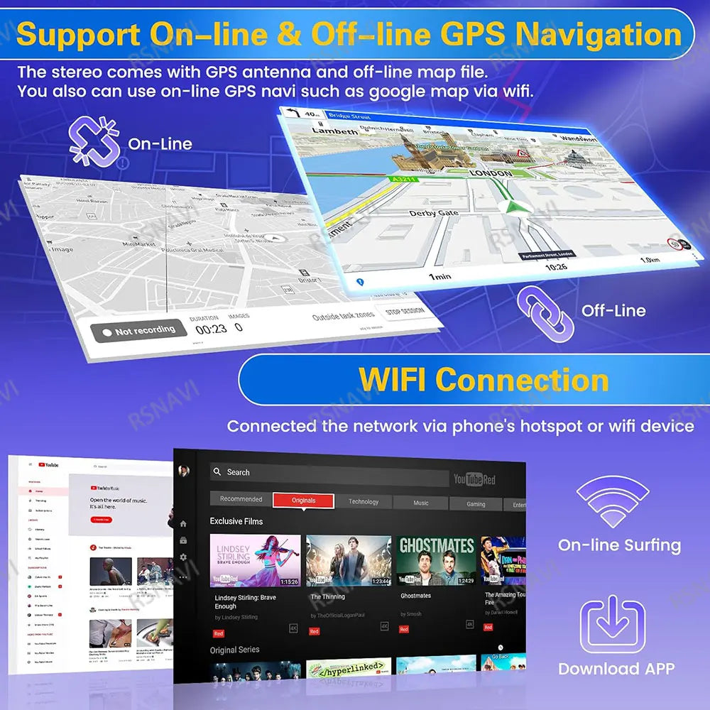 Android Car Stereo for Toyota Auris E150 (2006–2012) — Wireless CarPlay, Android Auto, GPS, WiFi