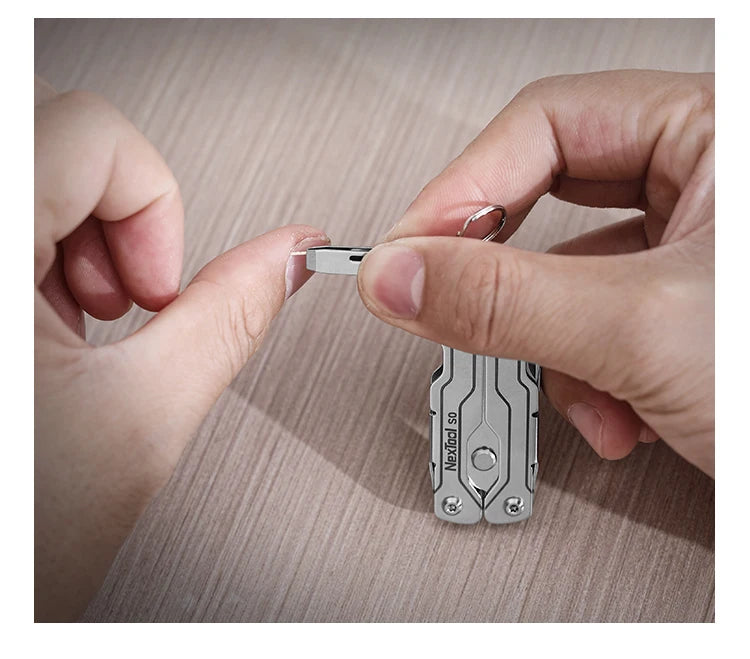 NexTool 8 In 1 Mini Sailor Scissors S0 Micro Keychain Multitool Screwdriver Portable Pocket Folding EDC Tool for Travel