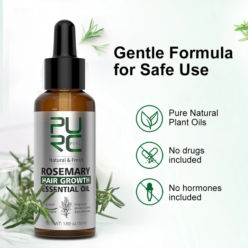 PURC Rosemary & Ginger Hair Growth Oil Treatment – Anti-Frizz, Anti-Dandruff (50ml)