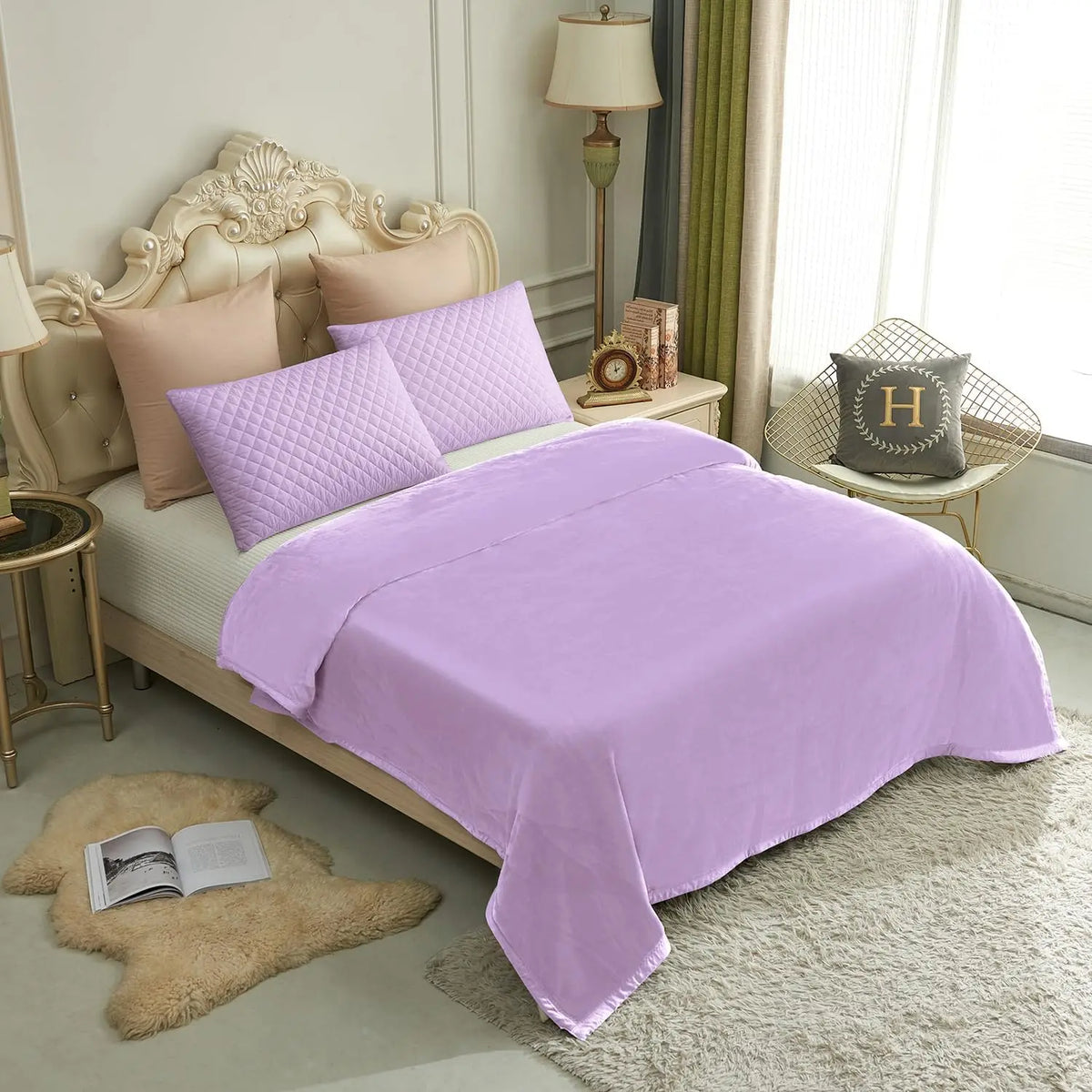 Reversible Faux Mink Throw Blanket, Printed Plush