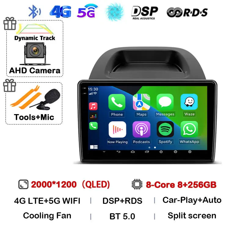 Android 16 Car Radio For Ford EcoSport Eco Sport 2017 2018 - 2023 Carplay Auto GPS Navigation 2 Din Player WIFI+4G Stereo Video
