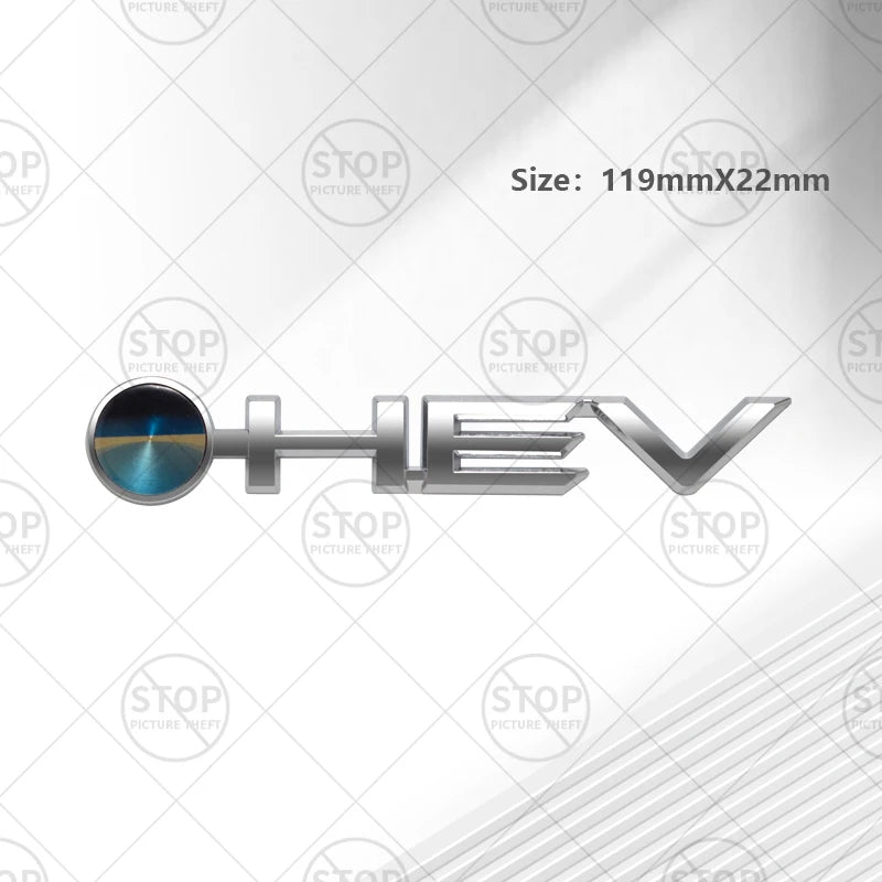 Car Sticker HEV Hybrid Logo 3D Decal Body Decoration Badge Rear Trunk Emblem For Avalon Camry Corolla Granvia Prado Sienna Hilux