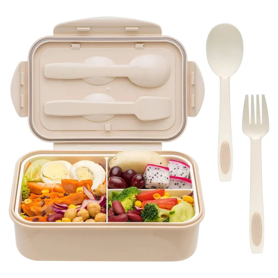 3-Compartment Bento Lunch Box for Adults & Kids - Spoon & Fork - photo 7
