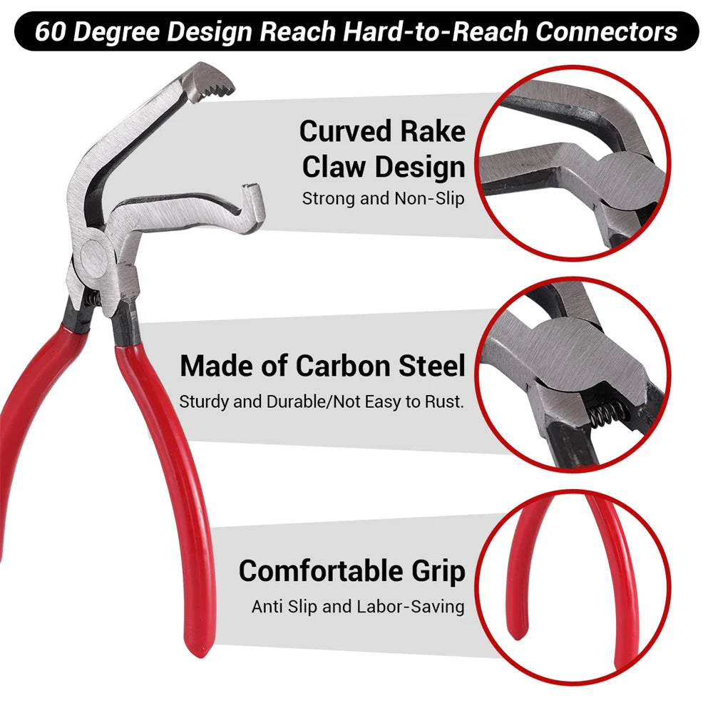 4Pcs Electrical Disconnect Pliers 60° Angle And Straight Pliers/Designed for Automotive Sensors And Connectors