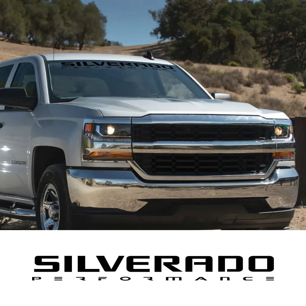 Front Windshield Vinyl Banner Decal — Chevrolet Silverado 1500/2500