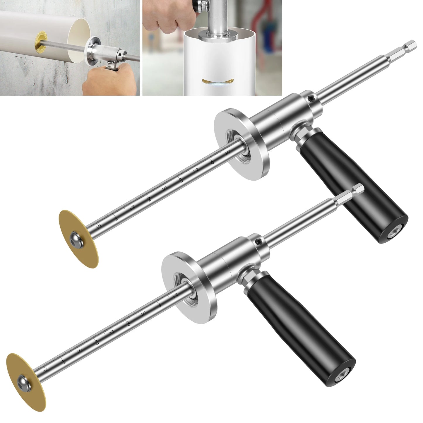 Inside Pipe Cutter Plumbing Tools PVC Pipe Precision Cutting for 1-1/2 Inch to 8 Inch, 7 Inch Adjustable Cutting Depth Pipe Tool