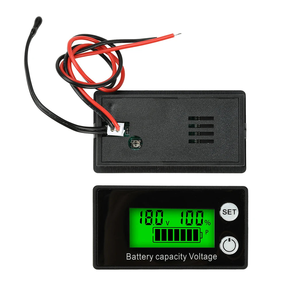 Battery Meter Indicator Voltage Meter 6133A DC8-100V with Alarm Lithium Ion Battery Capacity Monitor 12V 36V 48V 60V 72V 84V