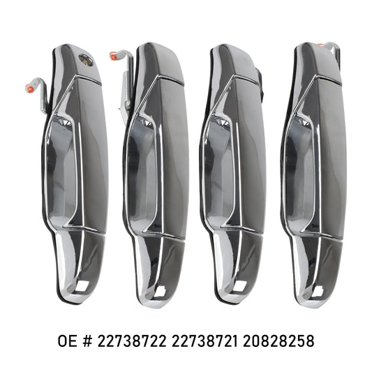 Exterior Chrome Door Handles (4-Piece Set) — Chevrolet Silverado & GMC Sierra (2014–2018)