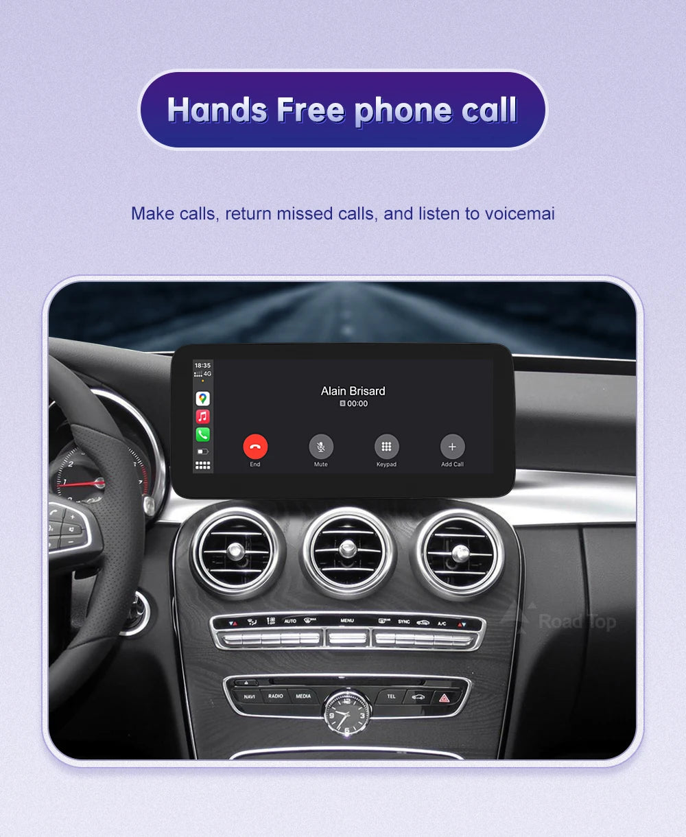 Wireless Carplay Linux Screen for Mercedes Benz W205 GLC A C V Class W447 CLA GLA 2026-2026 GPS With Android Auto Car Multimedia
