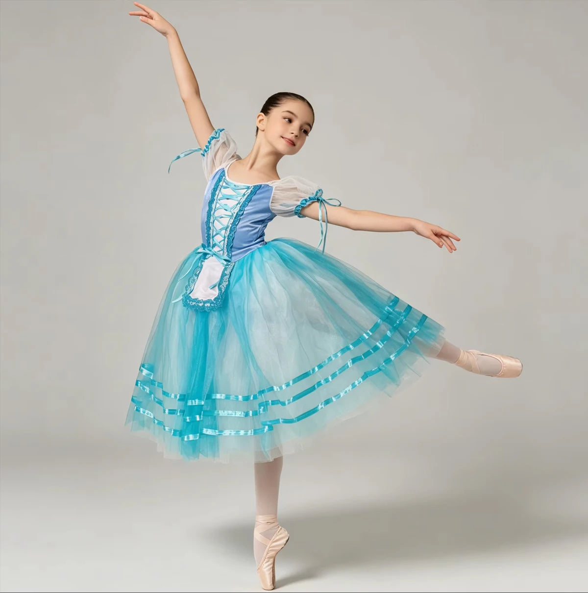 Red Giselle long ballet tutu dress