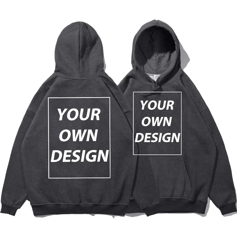 Custom Print Pullover Hoodie, Personalized Sweatshirt