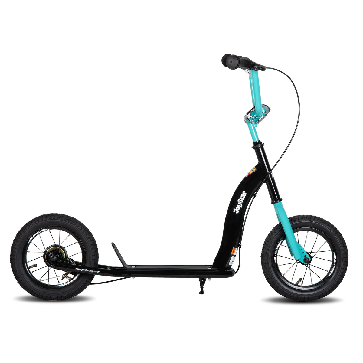 JOYSTAR 12" Kick Scooter for Kids 5+ Teens & Youth with Adjustable Handlebar Big Wheel 2-Wheel Scooter Rear Drum Brakes