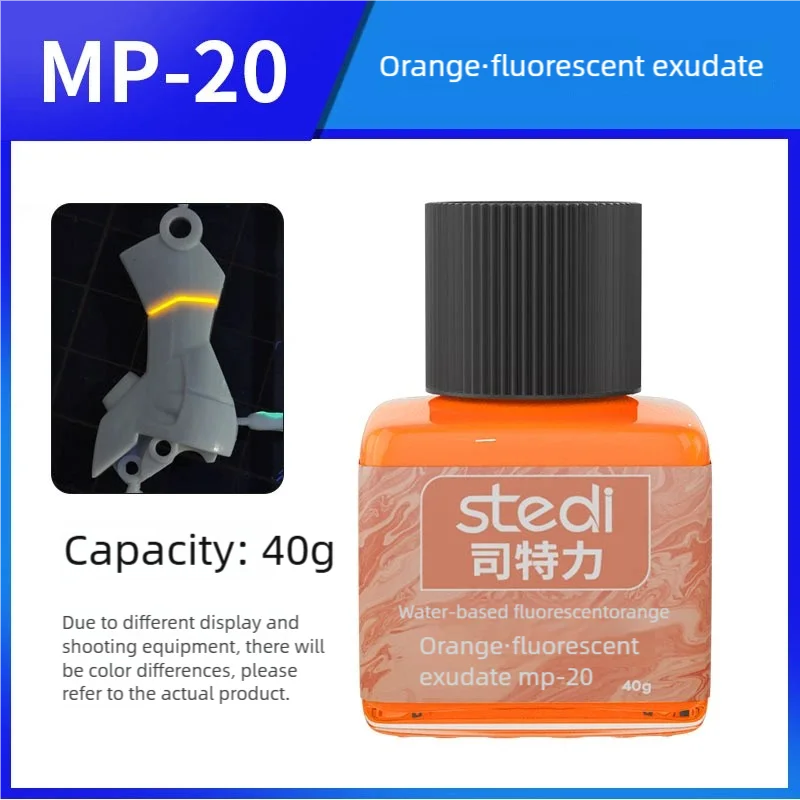 40g Stedi MP10-MP29 Water-based Fluorescent Panel Liner Paint for Model Building Fluorescent Ink Panel Line with Tools