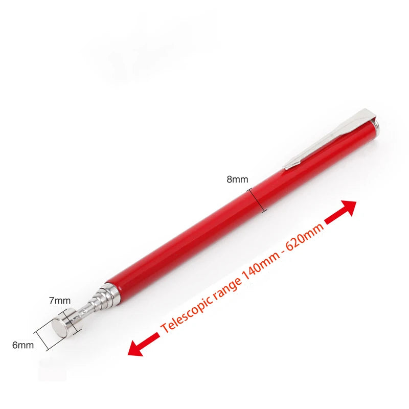 Telescopic Adjustable Magnetic Pick-Up Tools Magnetic Telescopic Magnet Grip Long Pen Telescopic Magnet Stick with LED Light