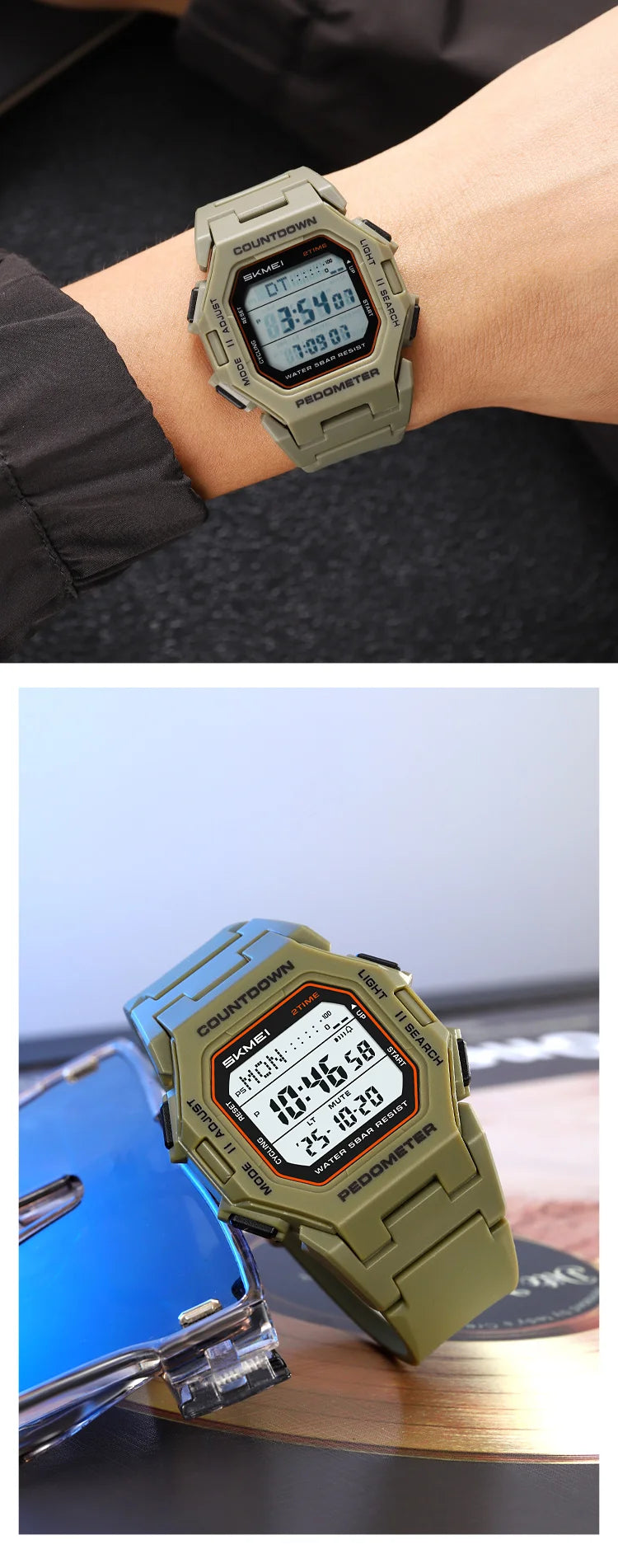 SKMEI 2596 Brand New Men Electronic Watch Fashion Alarm Clock Calendar Chronograph Luminous Digital Watches for Man reloj hombre