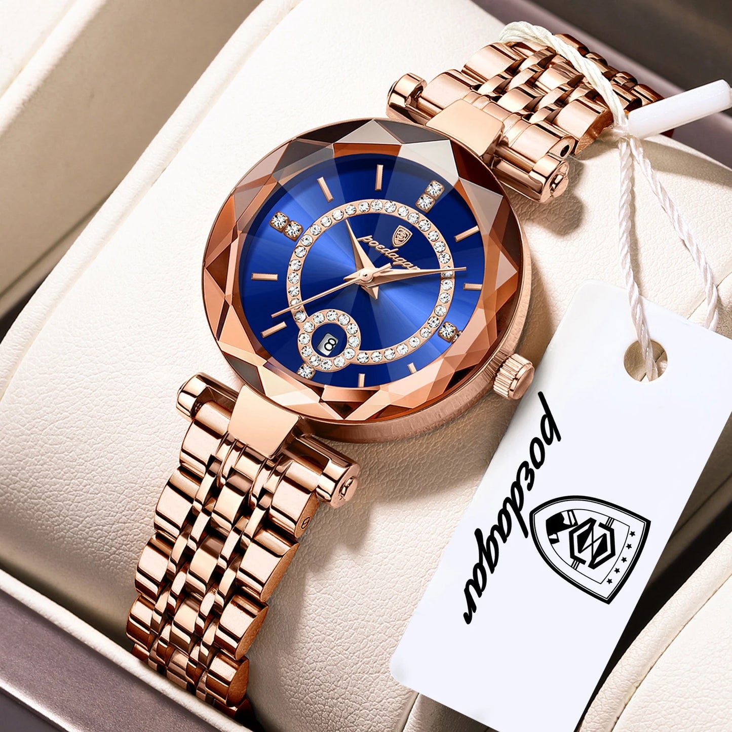 POEDAGAR High Quality Exquisite Wristwatch For Woman Waterproof Stainless Steel Date Quartz Ladies Watch Elegant Women's Watches