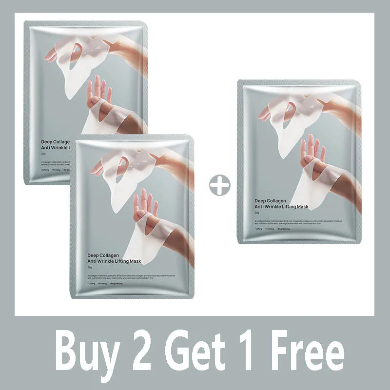 Deep Collagen Anti Wrinkle Lifting Mask Collagen Face Mask Overnight, Deep Collagen Mask for Lifting Firming Moisturizing. women