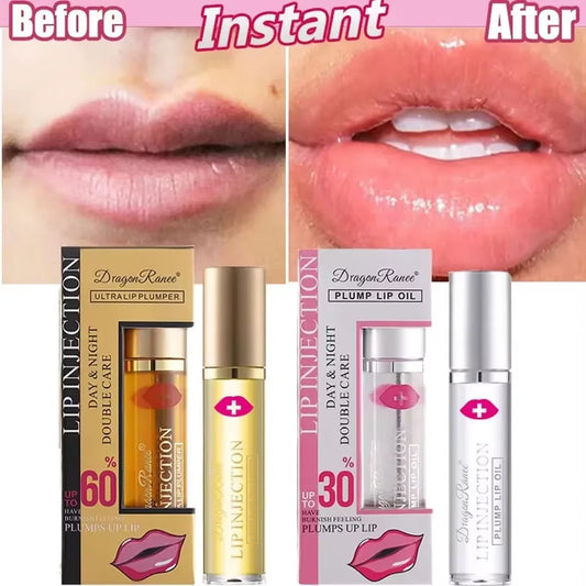 Instant Volumising Lip Plumper Oil – Plumping Serum, Moisturizing & Anti-Wrinkle Lip Gloss | Sexy Lip Care