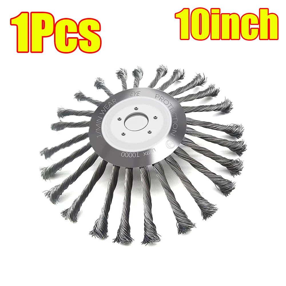 Weed Brush Trimmer Head - Durable Steel Wire Cutter Tool