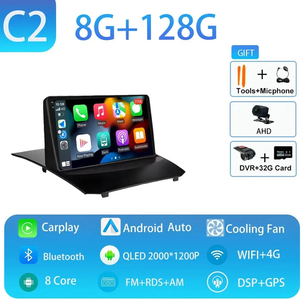 Car Stereo with Apple CarPlay & Android Auto, Compatible with Ford Fiesta Mk6
