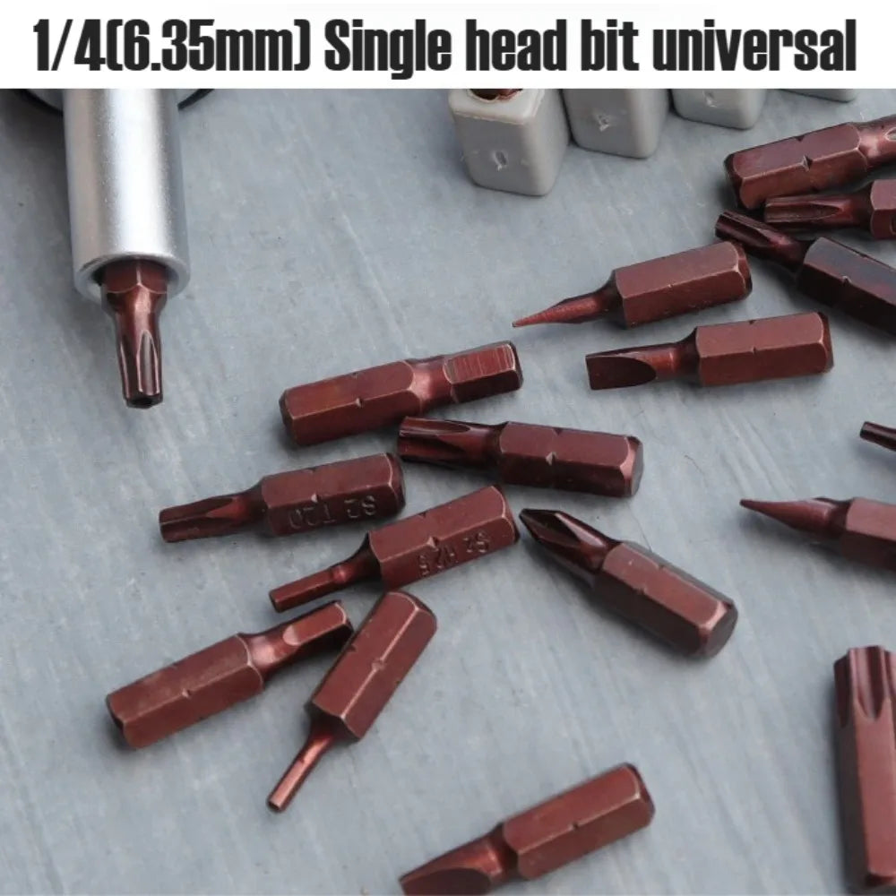 72-Tooth Ratchet two-way screwdriver Set bendable labor-saving screwdriver bit kit one-word cross Household maintenance tool