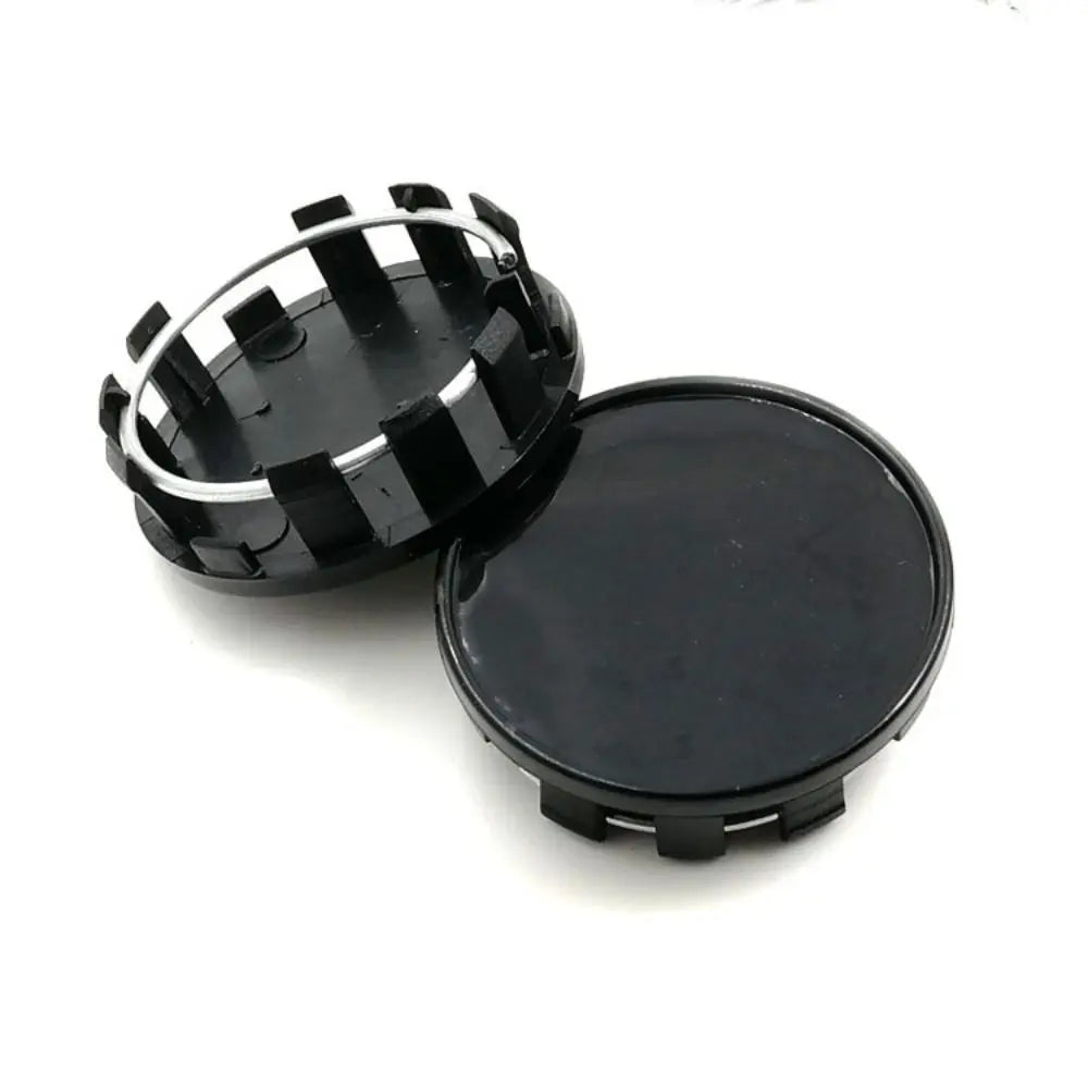 4Pcs 54MM Wheel Center Caps - ABS Rim Hub Caps - Black/Silver