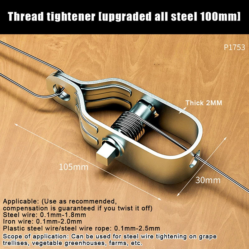 5Pcs Wire Rope Tightener Heavy Duty Steel Cable Tighteners Rope Garden Fence Tension Adjustment Tool Wire Sling Fastener