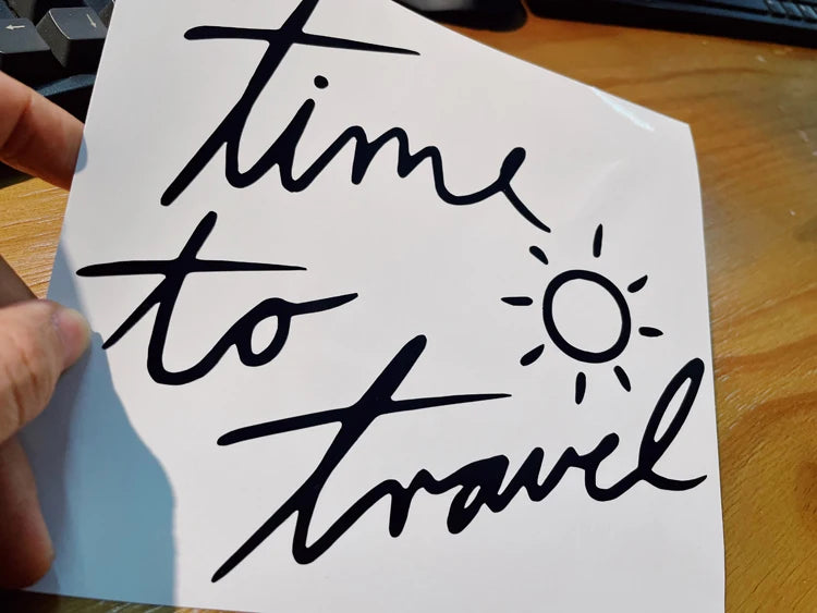 Time To Travel Bumper Door Side Body Car Sticker Car Camper Motorhome Caravan Explore Adventure Decal Vinyl waterproof sticker