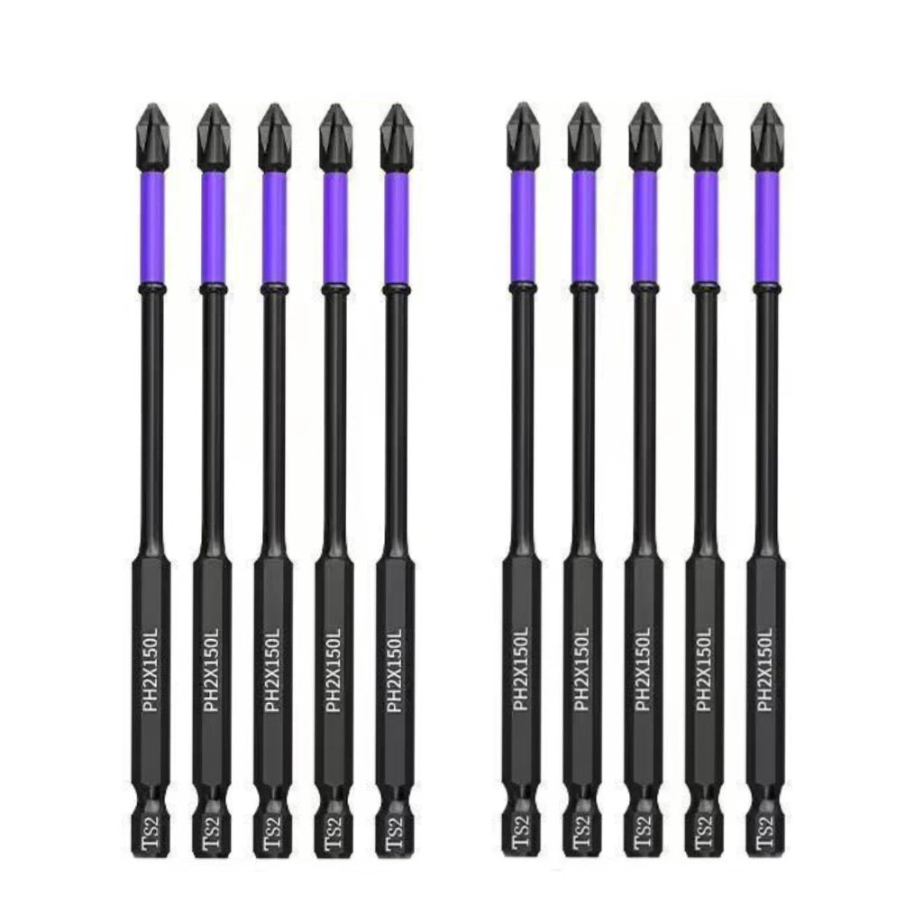 PH2 Impact Driver Bit Set 5-60PCS – Magnetic Cross Screwdriver Alloy Steel Non-Slip Drill Bits