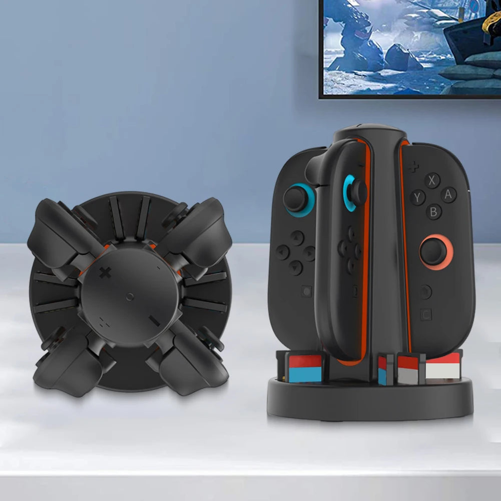 Controller Charger Dock for Nintendo Switch 2 Joycons Charging Stand Station for Nintendo Switch Accessories Support 4 Joy-con