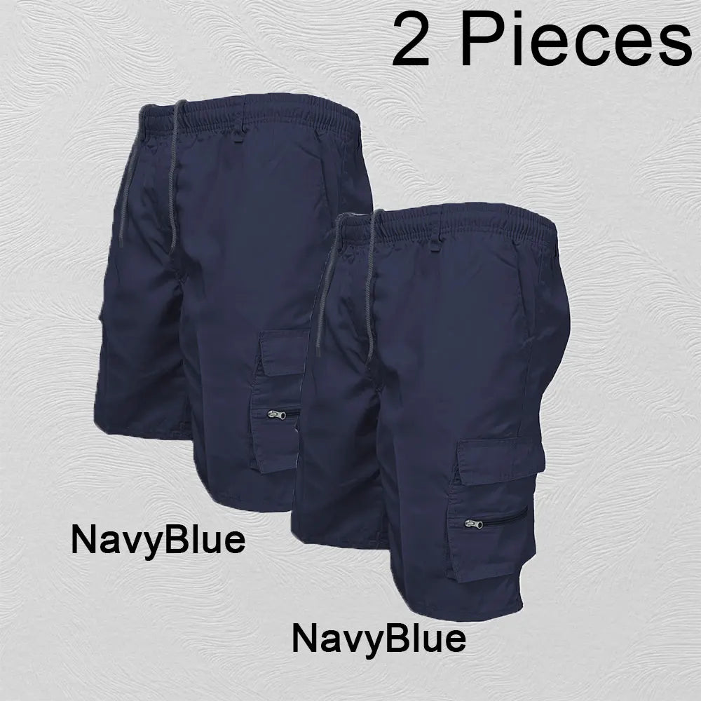 Men's Cargo Shorts – Casual Big Pocket Sports Slacks, Cargo Panel Trousers, Plus Size
