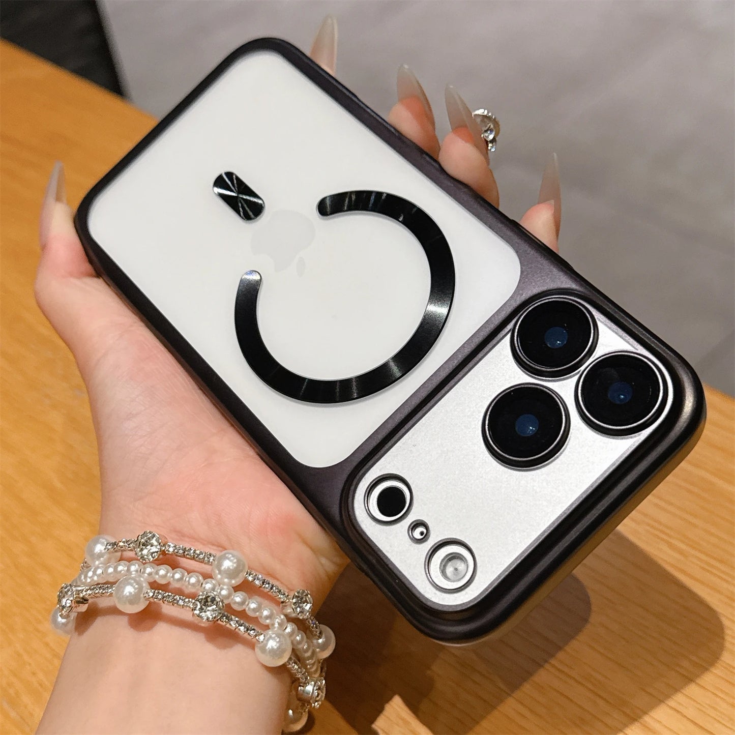 Luxury Matte Plating Phone Case Compatible with iPhone 15 to 17 Pro Max and Air - MagSafe, Shockproof Lens Film Translucent Cover