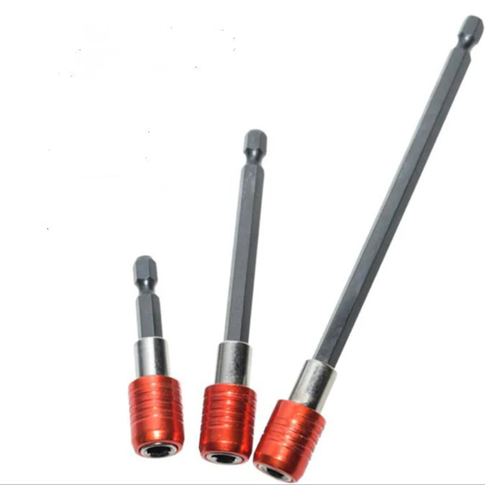 NEW 6PCS 1/4 Hex Shank Quick Release Magnetic Red Screwdriver Extension Holder Drill Bit High Quality Tool Set