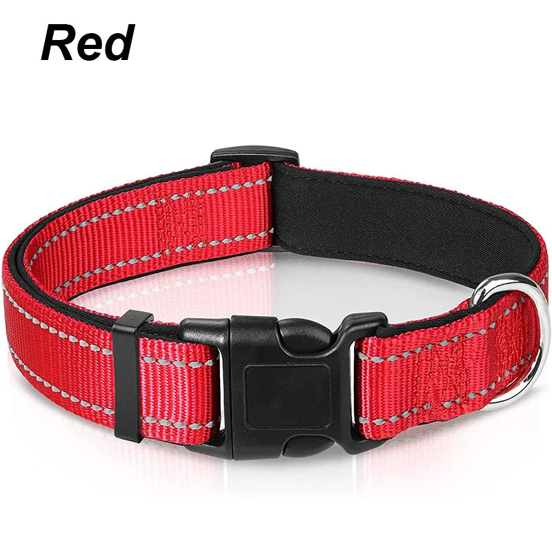 Soft Neoprene Padded Reflective Collar - Large Dogs
