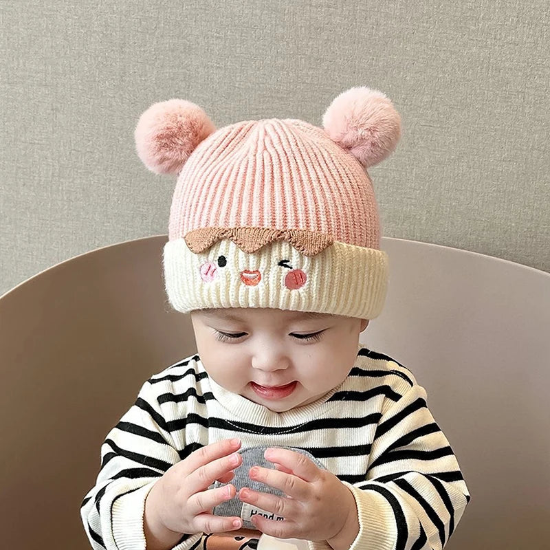 Baby Bobble Pom Pom Beanie - Knit Winter Hat for Ages 1-3 - photo 7