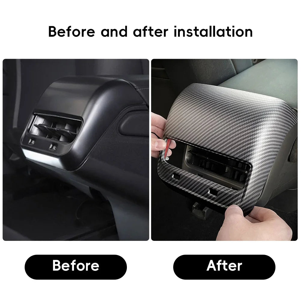 Rear Air Vent Outlet Cover For Tesla Model 3 2017-2022 Interior Rear Air Outlet Cover For Tesla Model Y 2019-2022 Back VentCover