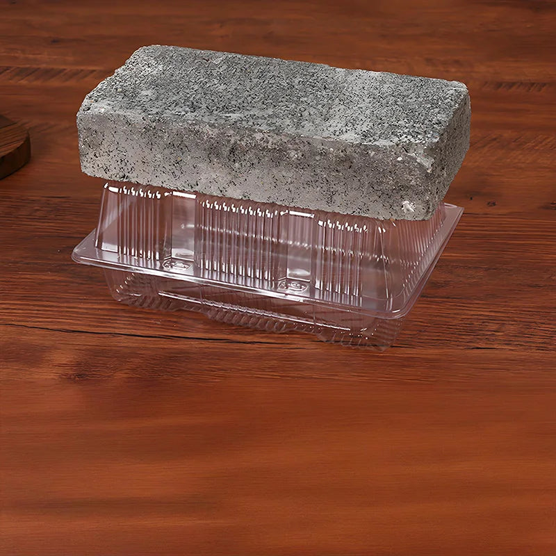 50Pcs 18.8cm Clear Plastic Food Storage Containers with Lids for Pastries, Fruits & Snacks