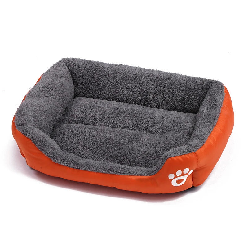 Soft Square Dog & Cat Bed — Washable Elastic Pet Sofa Cushion