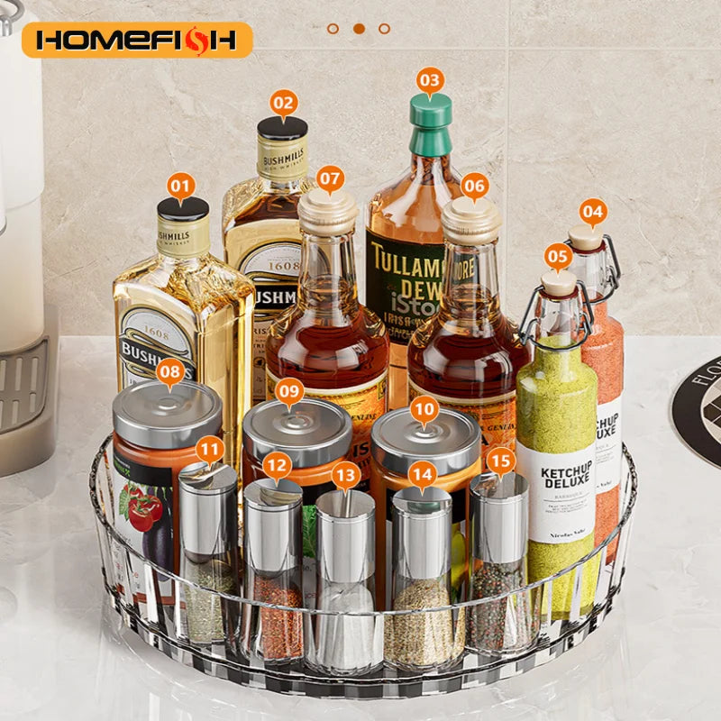 Multi-Purpose Rotating Spice Rack - Countertop Organizer, 4 Colors - photo 5