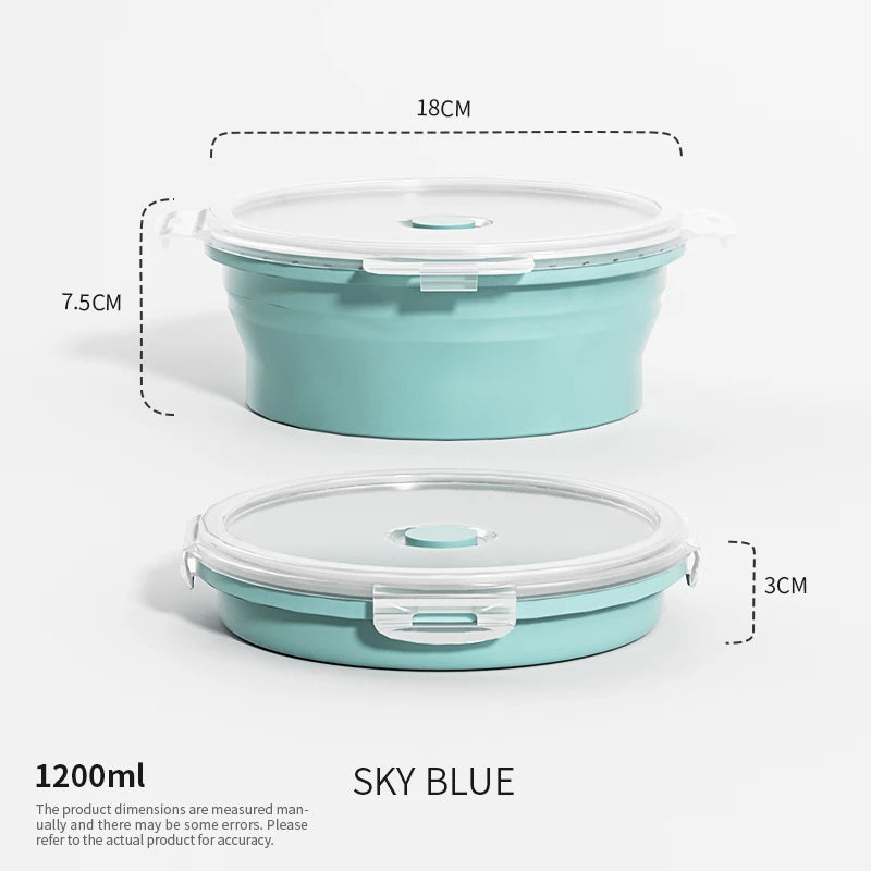 Collapsible Silicone Lunch Box - Stackable Food Storage Containers