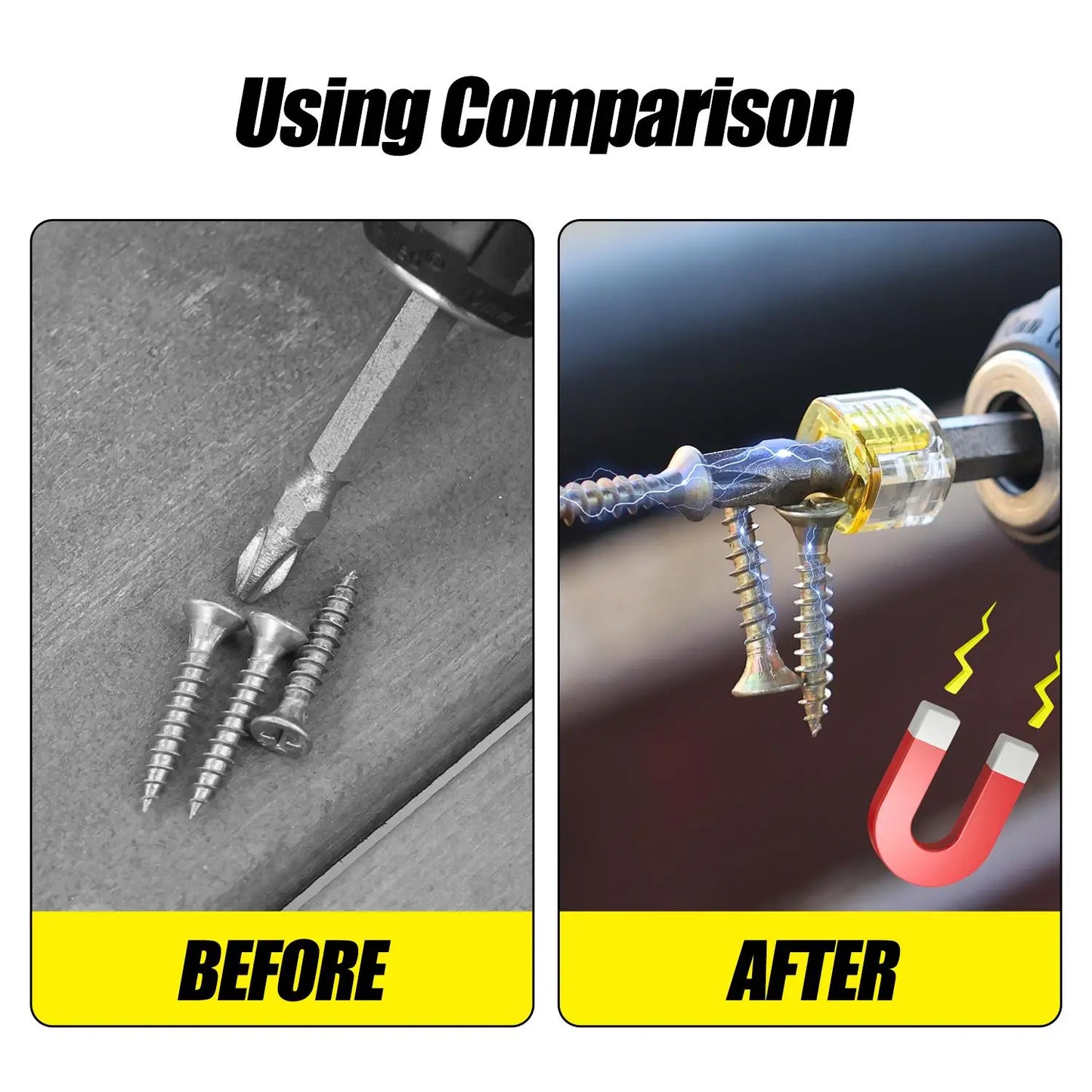 10/1PCS Screwdriver Bit Powerful Magnetizer Universal 1/4" Hex Drill Magnetic Ring Screw Holder Magnetic Coil Repair Hand Tools