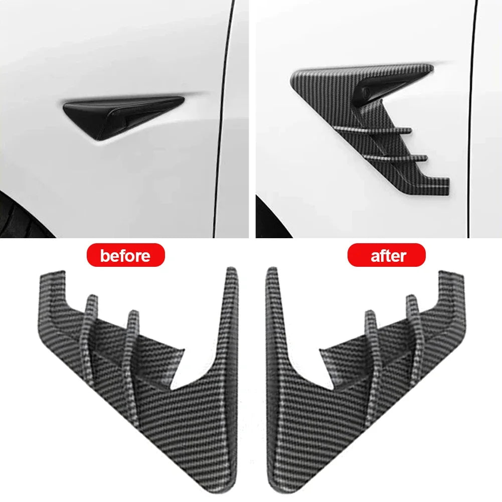 2Pcs Car Side Camera Protection Covers Kit Decoration Sticker Car Modification Accessories for Tesla Model 3 Moel Y 2020-2025